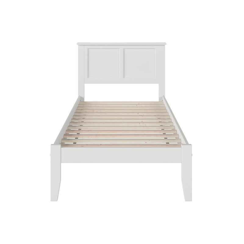 AFI Madison Twin XL Platform Bed with Charging Station in White