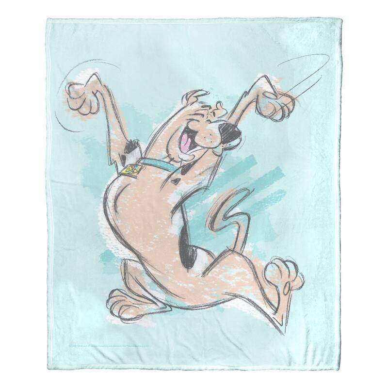 Warner Brothers Scooby-Doo Joyful Scooby Silk Touch Throw Blanket