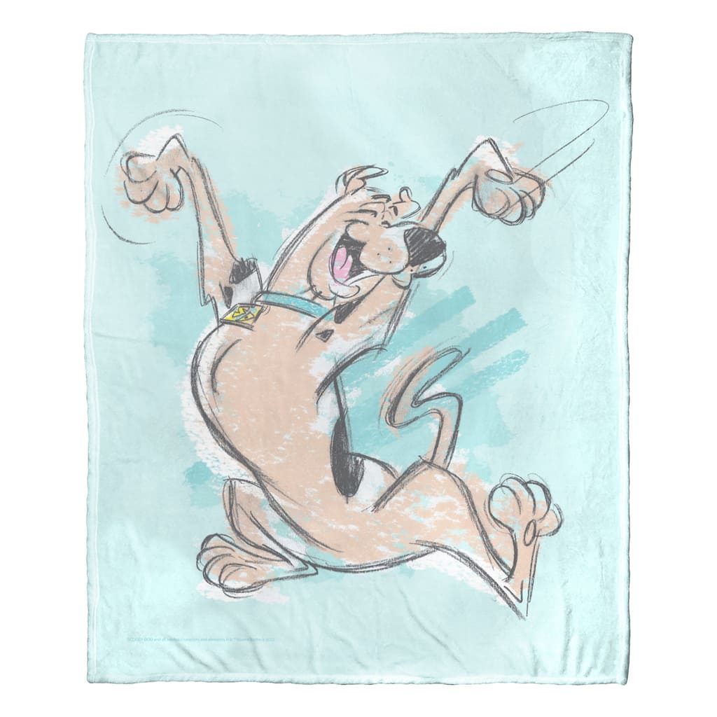 Warner Brothers Scooby-Doo Joyful Scooby Silk Touch Throw Blanket