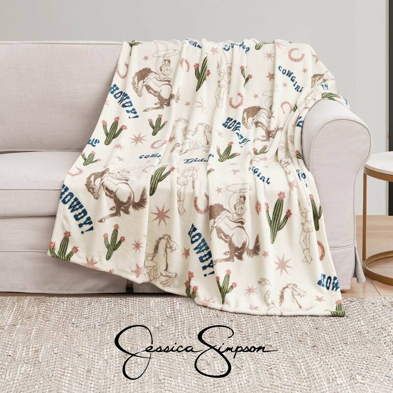 Jessica Simpson 50" x 60" Plush Throw Blankets