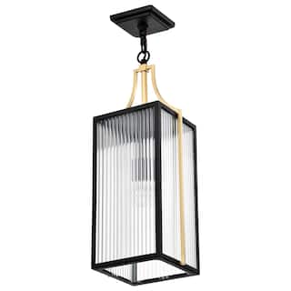 Holden Hanging Pendant Gold and Black Finish Clear Glass