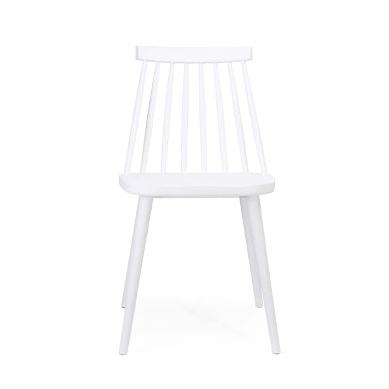 Farmhouse Spindle Back Dining Chairs Set of 2, Windsor Chairs Mid-Century Modern Armless Kitchen Side Chairs