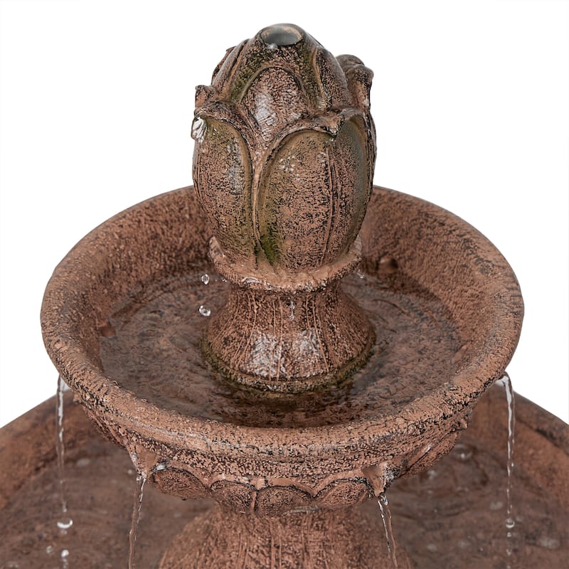 Solar Gray Tiered Tulip Fountain