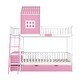 preview thumbnail 3 of 16, Twin over Twin Bunk Bed with Twin Size Trundle,Farmhouse Bed with Drawer and Storage Box,Housebed