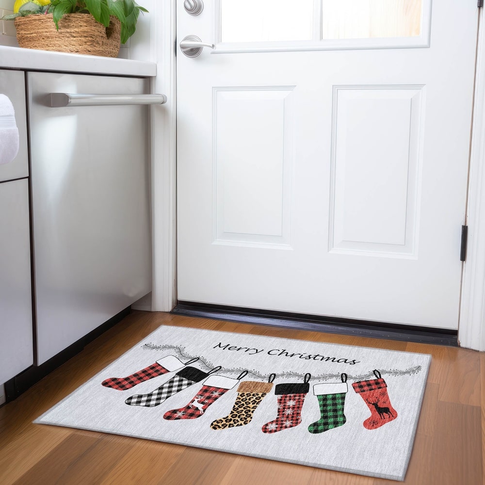 Premium Washable Super Soft Merry Christmas Stockings Mayfield Rug