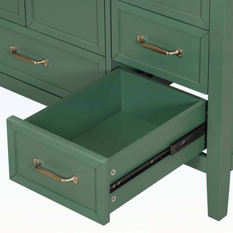 36-Inch Bathroom Vanity with Soft-Closing Drawers,Ceramic Sink,and Wood Frame