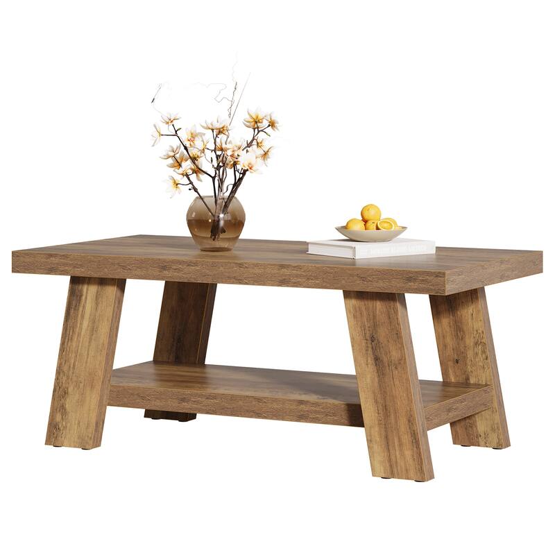 Farmhouse Coffee Table, Wood Center Table