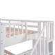 preview thumbnail 32 of 50, Contemporary Clean Design Twin Over Twin Bunk Bed with Full-Length Guardrail,Storage Shelf Staircase and Drawers