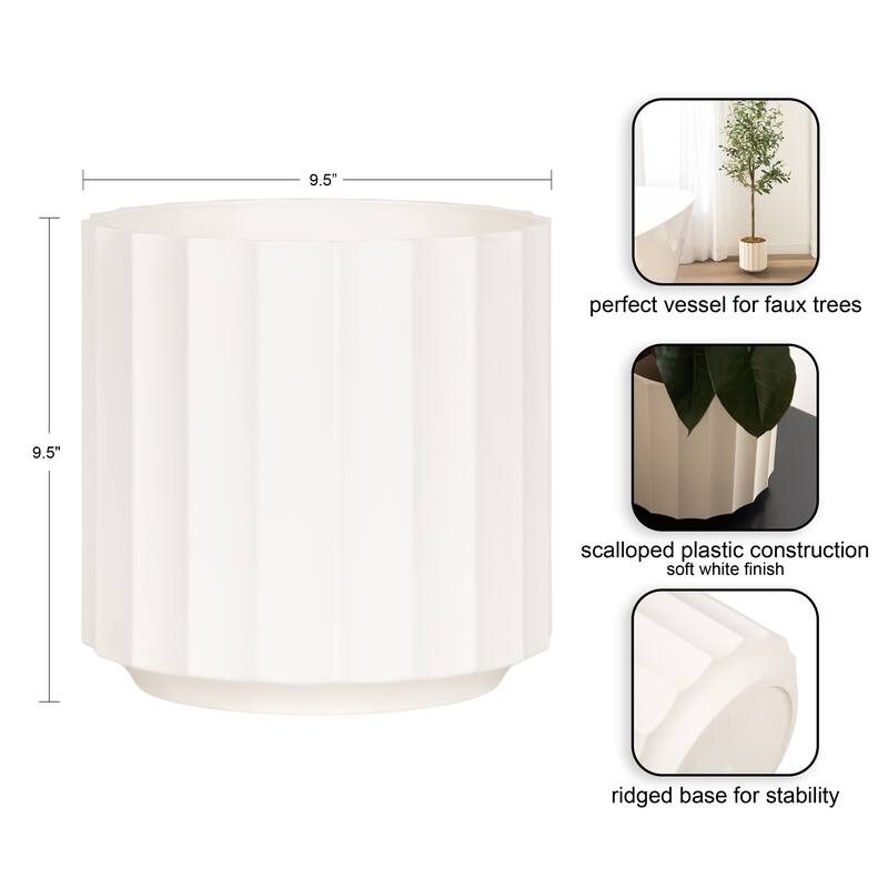 Kate and Laurel Jibbs Round Planter - 10x10x10