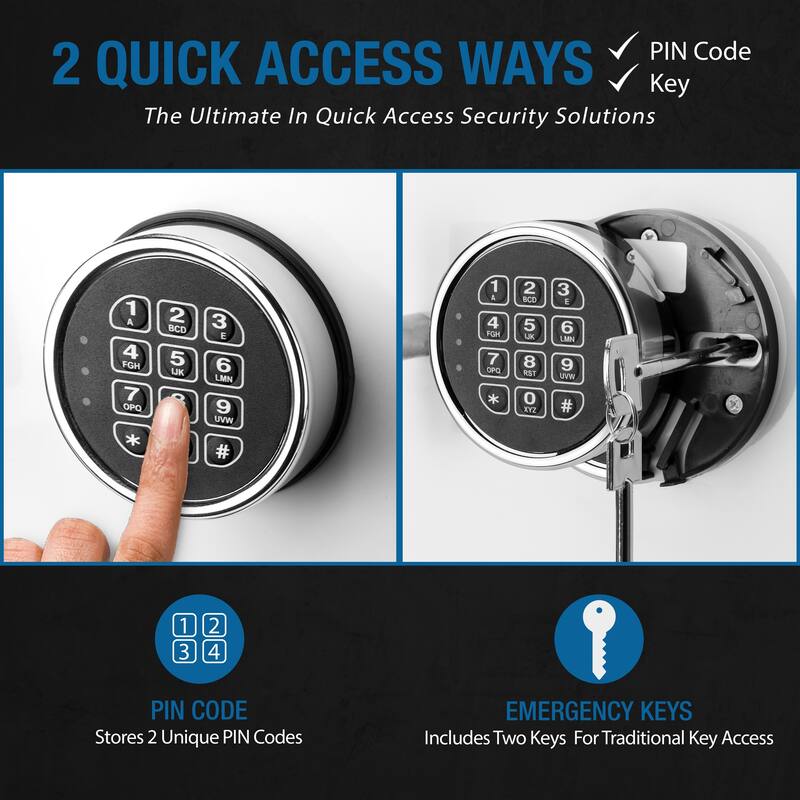 1.01 Cubic Ft White Jewelry Safe