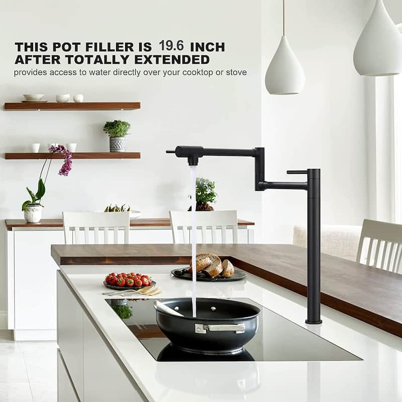 WOWOW Deck Mount Pot Filler Folding Faucet