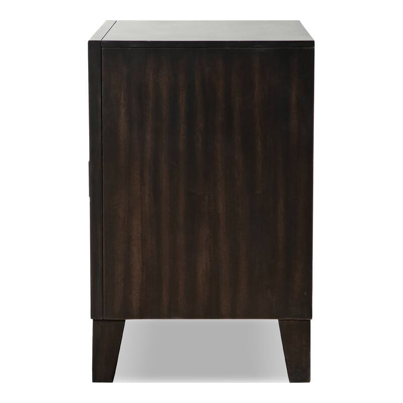 Furniture of America Nyx Modern 2-Piece Espresso Solid Wood Queen Panel Bedroom Set