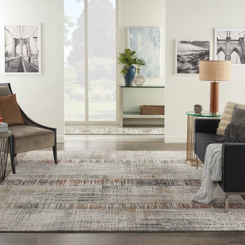 Nourison Ludlow Abstract Linear Geometric Area Rug - 9' x 12' - Multicolor - Rectangle