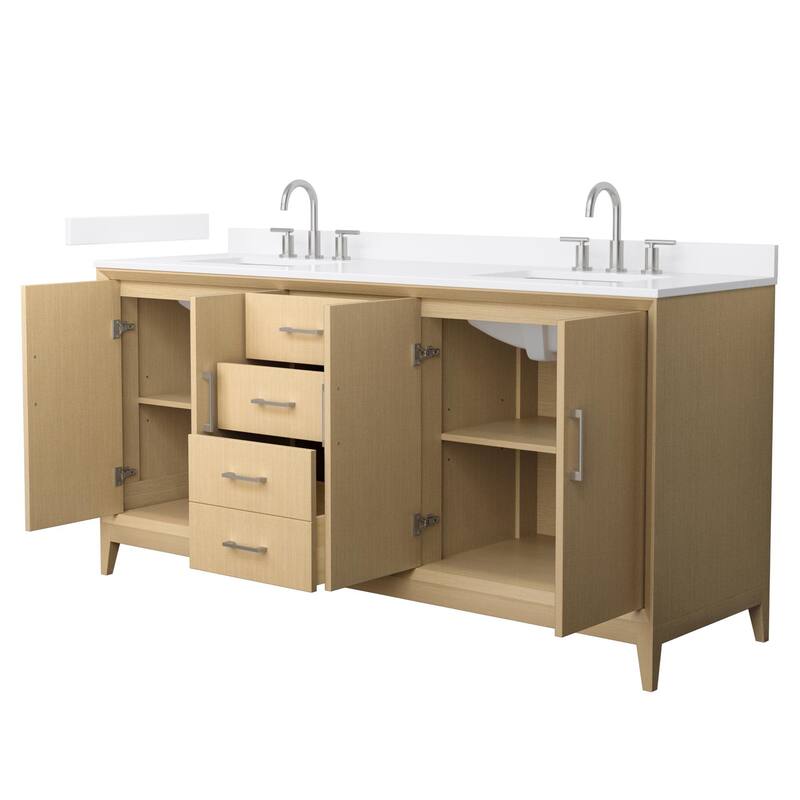 Wyndham Collection WCH7575-72D-QTZ-US3MXX Janna 72" Free Standing