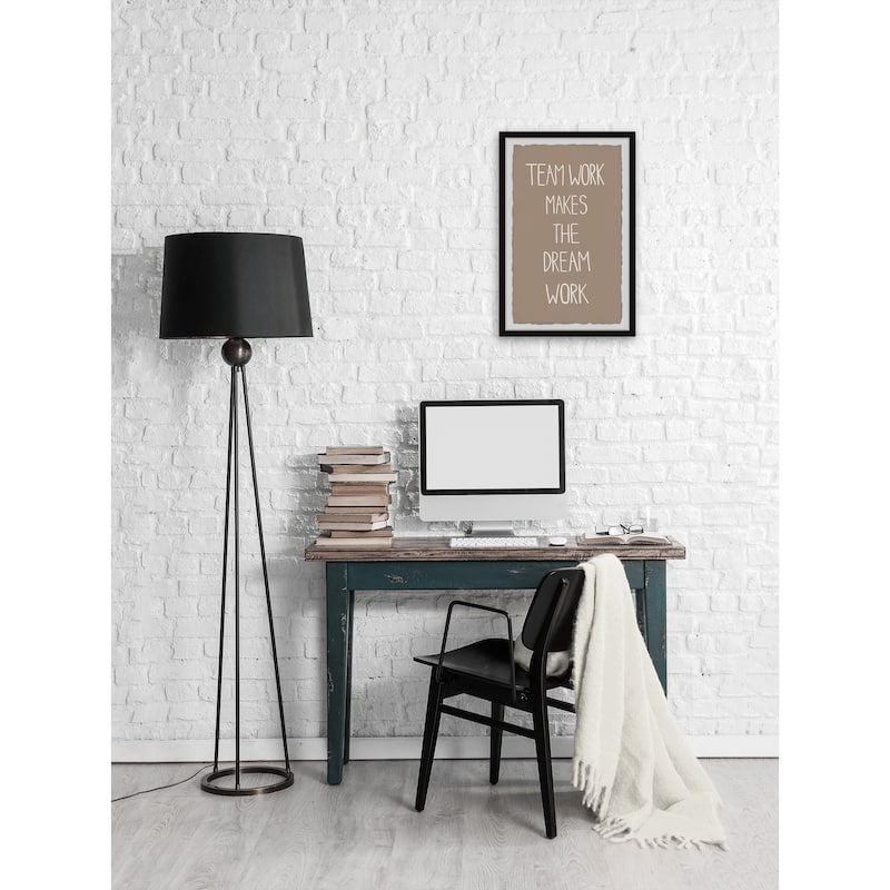 'Team Work Dream Work' Framed Painting Print