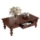 preview thumbnail 27 of 55, Rectangular 47" Wooden Coffee Table with Storage Drawer, Vintage Cocktail Table with Solid Wood Legs for Living Room Elegance