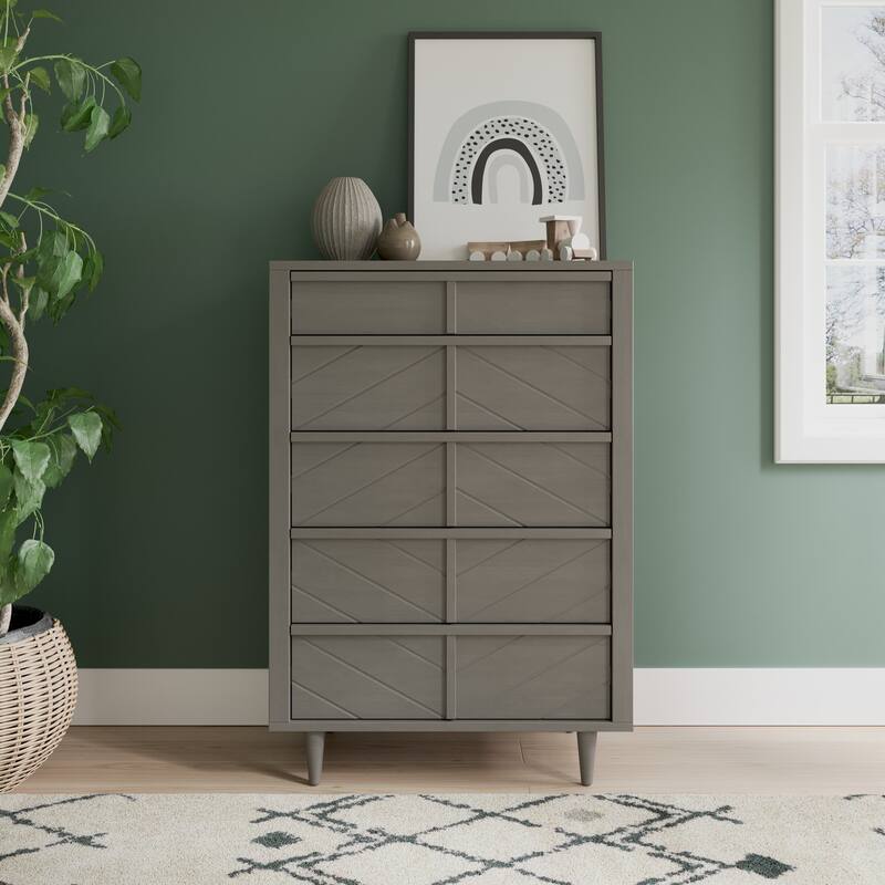 Surrey Hill 5 Drawer Chest - Lunar Gray
