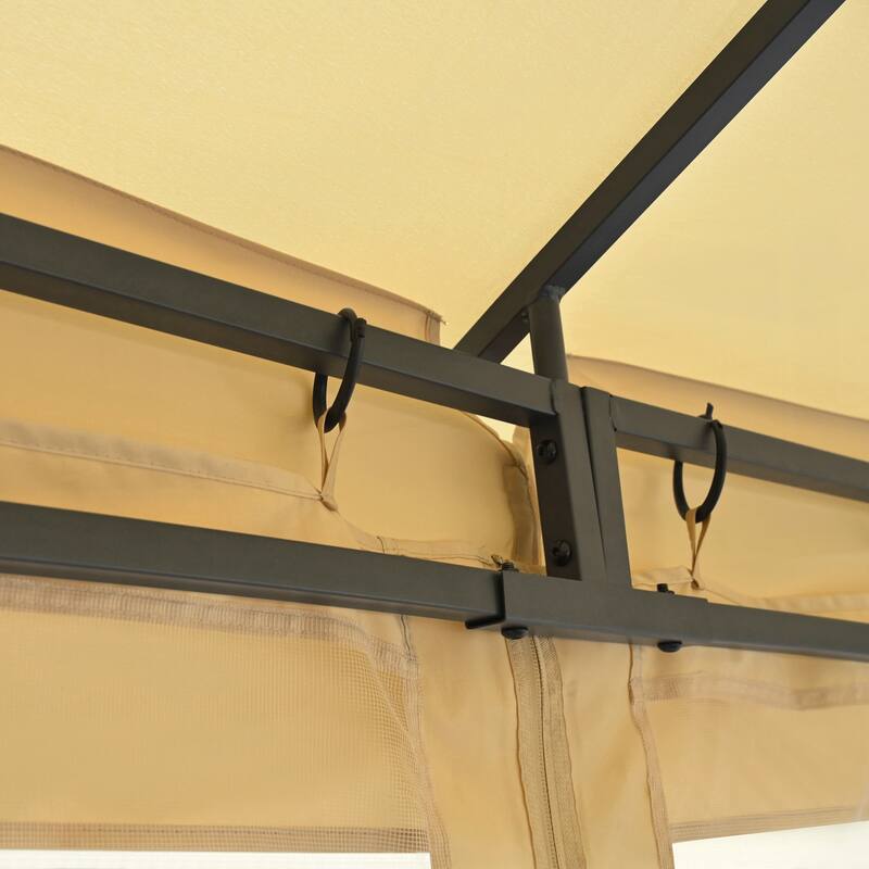 10x10 Outdoor Gazebo Tent with Double Roofs