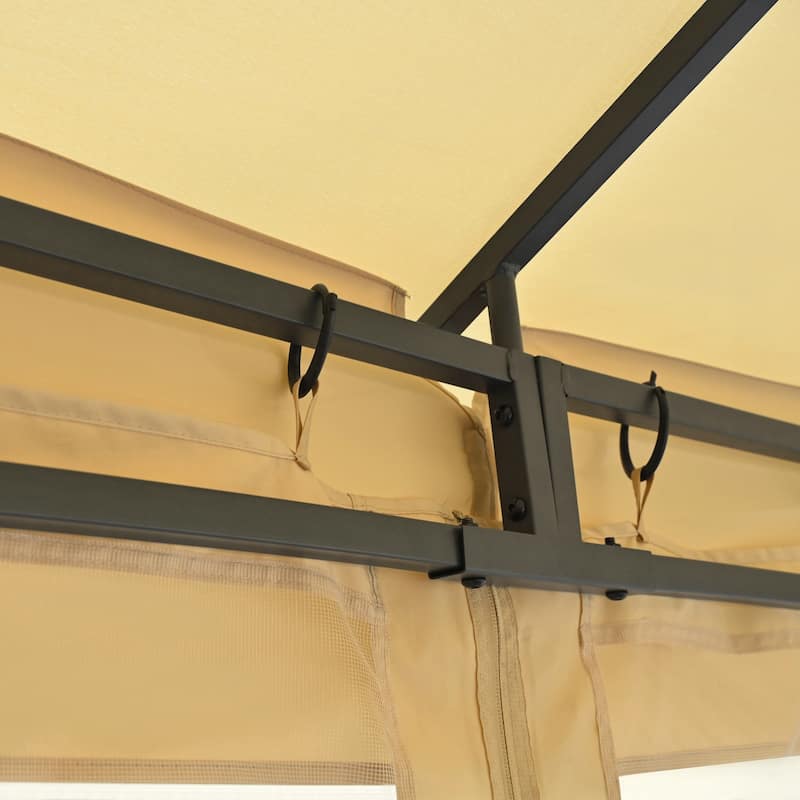 10x12 Outdoor Gazebo Tent with Double Roofs