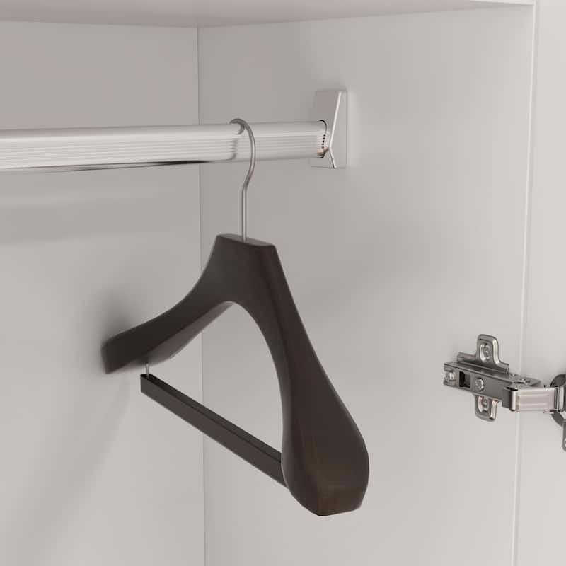 2-Door Wardrobe Armoires Freestanding Bedroom Armoire with Hanging Rod