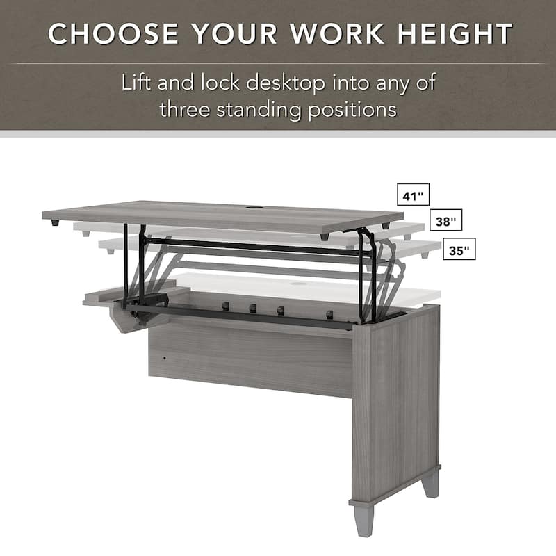 Somerset 72W 3 Position Sit to Stand L Shaped Desk by Bush Furniture