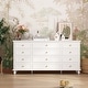 preview thumbnail 3 of 56, Timechee 63'' W Dresser White Chest Srorage Cabinet Lacquer Drawers