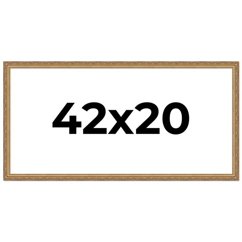 42x20 Frame Red Solid Wood Picture Frame Width 1.75 Inches | Interior Frame Depth 1 13/16 Inches