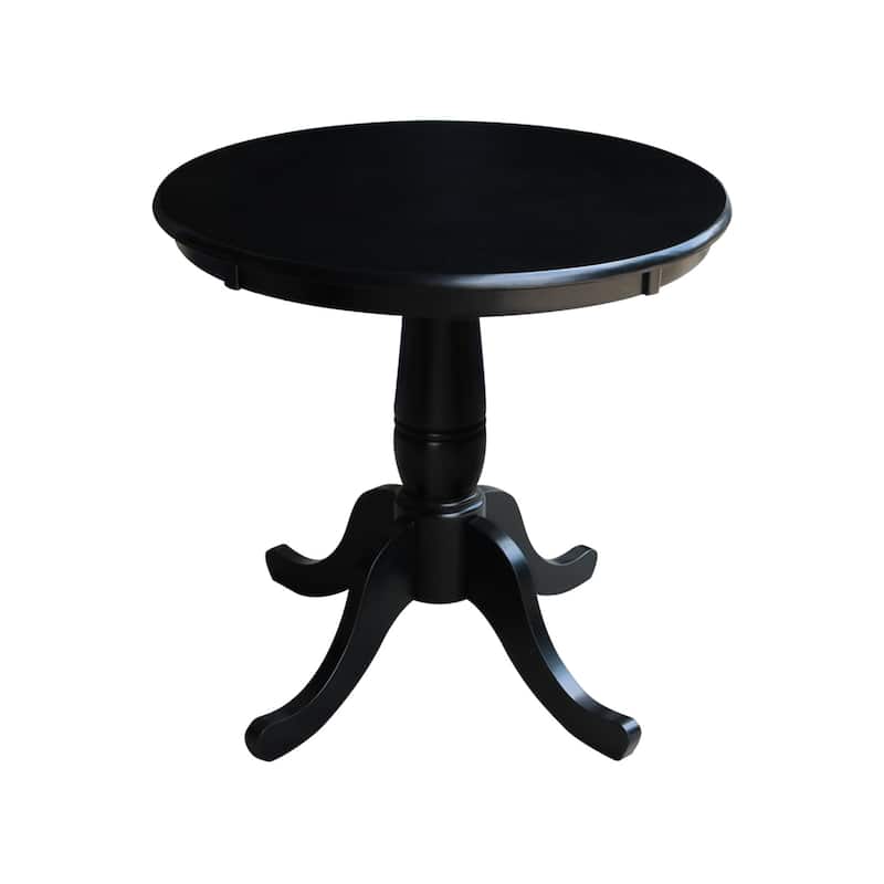 International Concepts 30-inch Round Pedestal Table - 29.1"H - Black