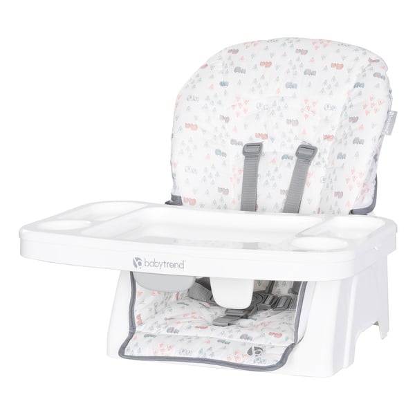 slide 1 of 1, Baby Trend Adapt SpaceSaving Booster Chair, Elephant Meadow Coral