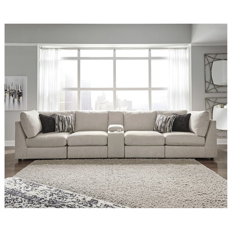 Signature Design by Ashley Kellway Beige 5-Piece Sectional - 114"W x 70"D x 39"H - Beige - Left Facing