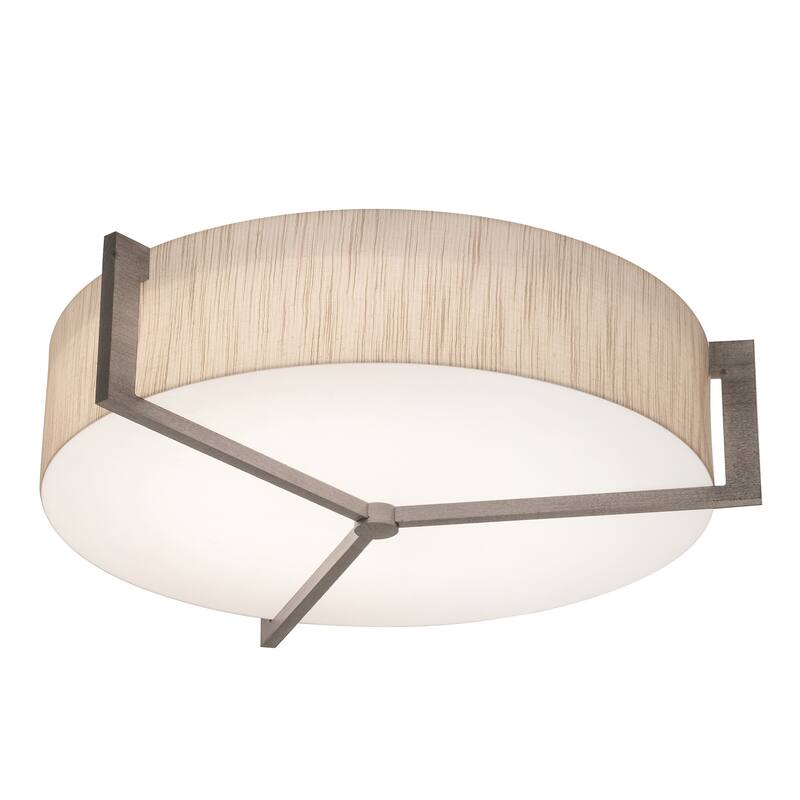 AFX Apex 15'' Flush Mount - Weathered Grey Finish - Jute