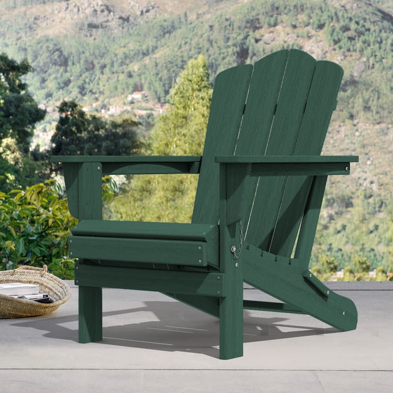 Outdoor HDPE Folding Classic Adirondack Chair All-Weather