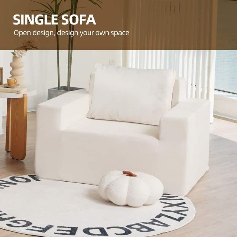 Sofa in A Box Foam Sofa Couch with Pillow, Bean Bag Chairs,Large Bean Bag Sofa
