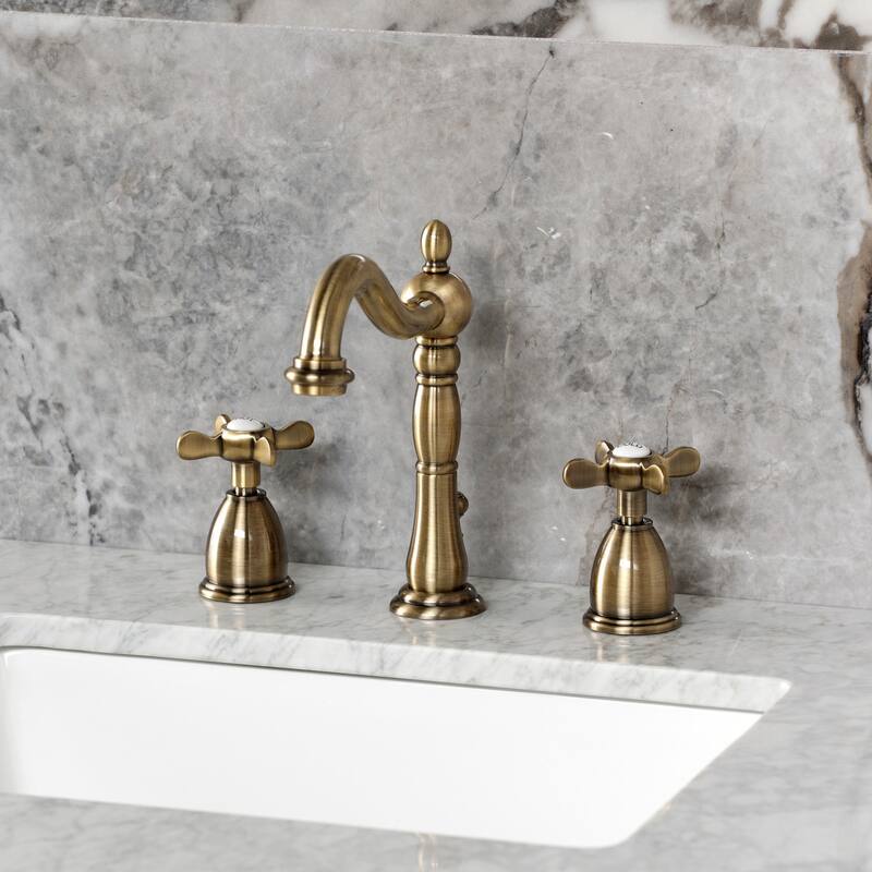 Kingston Brass Essex Widespread Bathroom Faucet with Brass Pop-Up