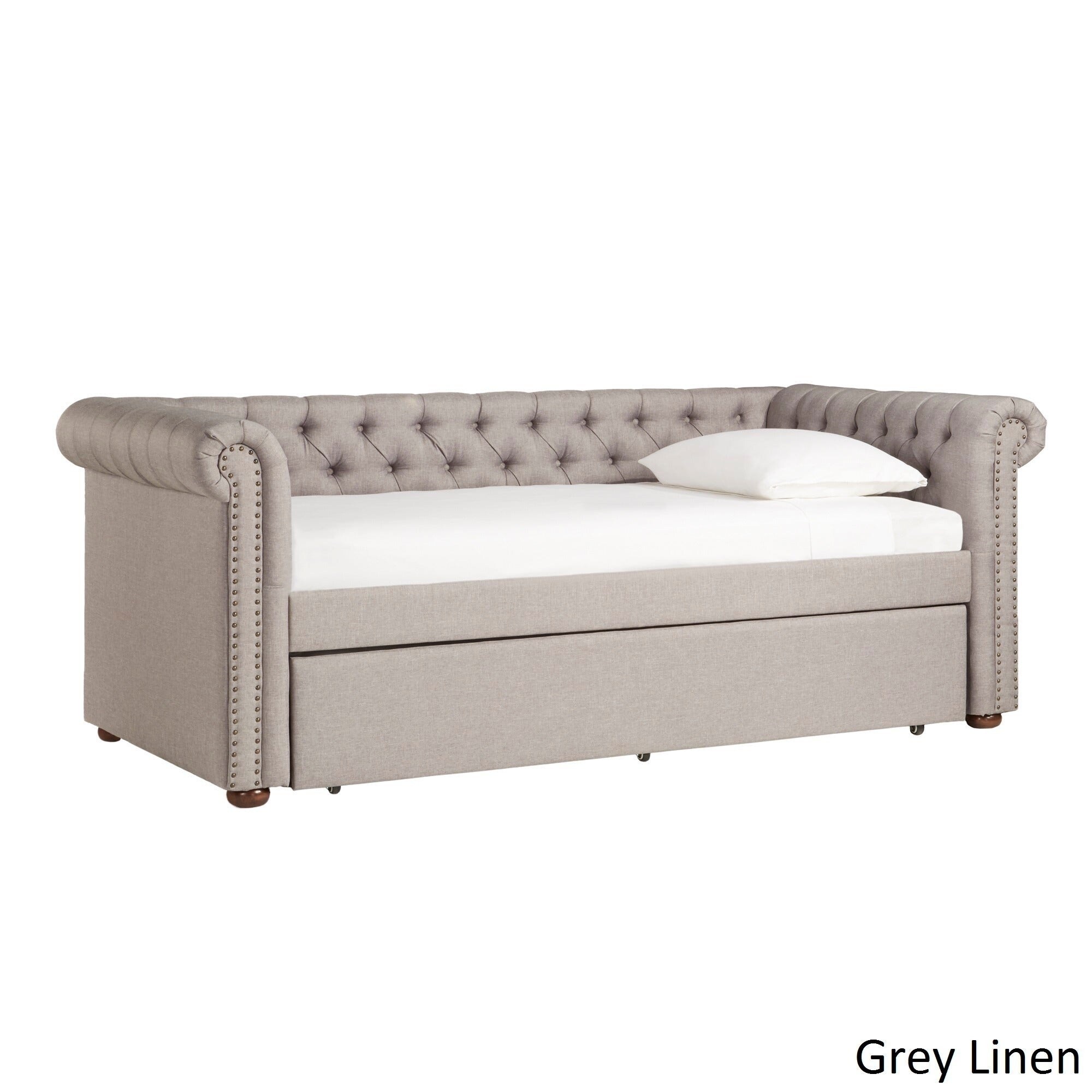 Shop Knightsbridge Tufted Twin Scroll Arm Chesterfield Daybed And