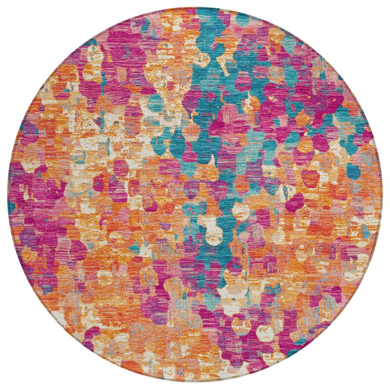 HomeRoots Abstract Transitional Rectangle Outdoor Rug