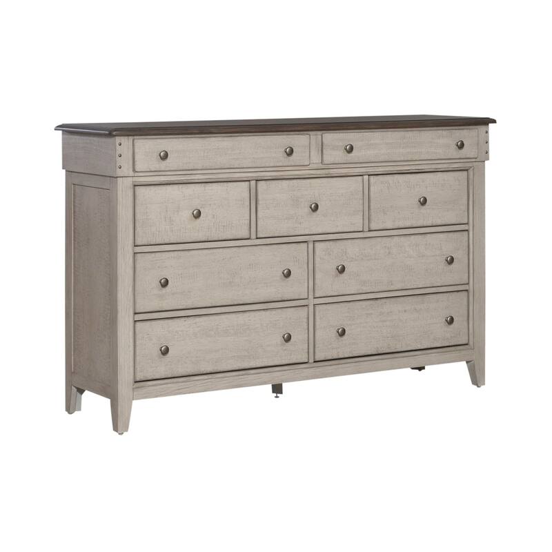 Ivy Hollow Weathered Linen & Dusty Taupe 9 Drawer Dresser