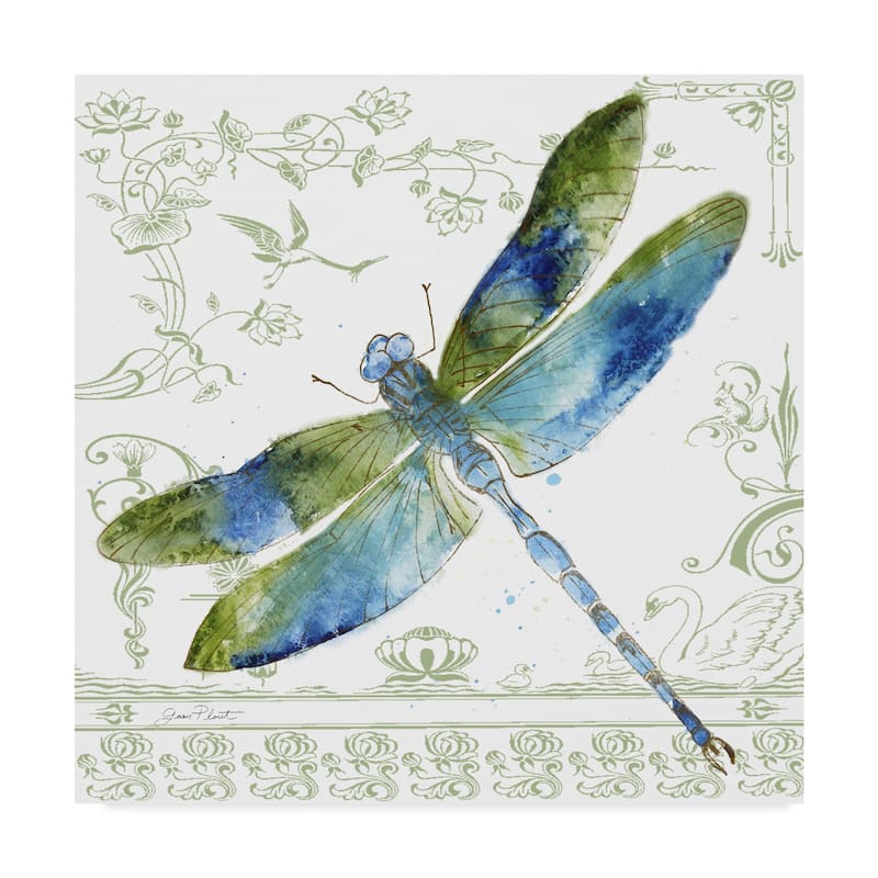 Jean Plout 'Dragonfly Bliss 8' Canvas Art