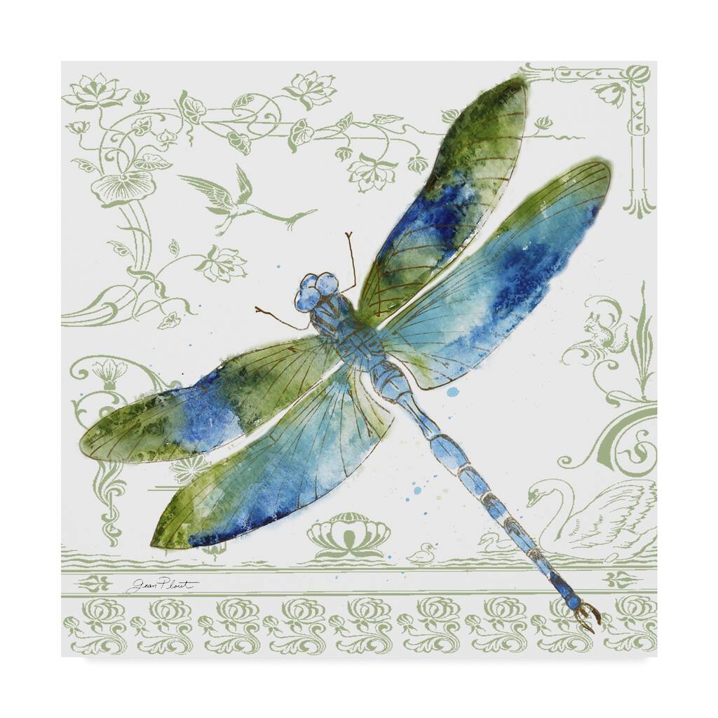 Jean Plout 'Dragonfly Bliss 8' Canvas Art
