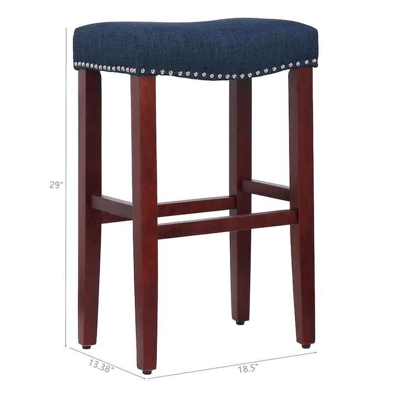 Jameson Upholstered Polyester Cherry 29 Inch Bar Stool (Set Of 2)
