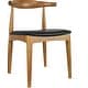 preview thumbnail 36 of 58, Set of 2 Kennedy Elbow Chairs Farmhouse Wooden Dining Chairs With PU Leather Or Fabric Cushion Seat, Modern Accent Side Chairs