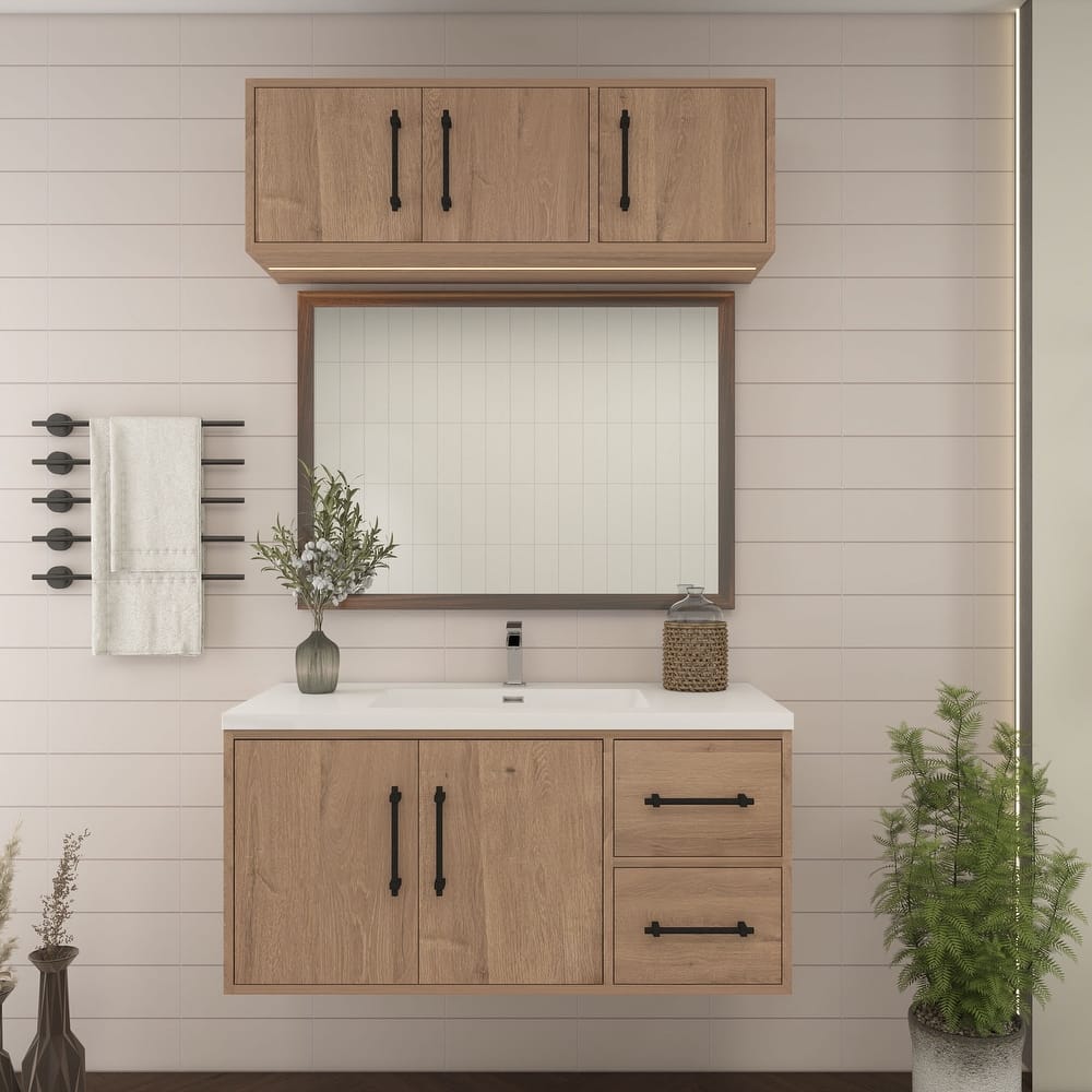 Victoria 42'' R Wall-Mounted Vanity Set with Motion Sensor LED light Top Cabinet