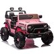 preview thumbnail 9 of 78, 2-seater Kids Ride On Electric Car W/parents control,light&rear searchlight,Power display, Four-wheel suspension Pink