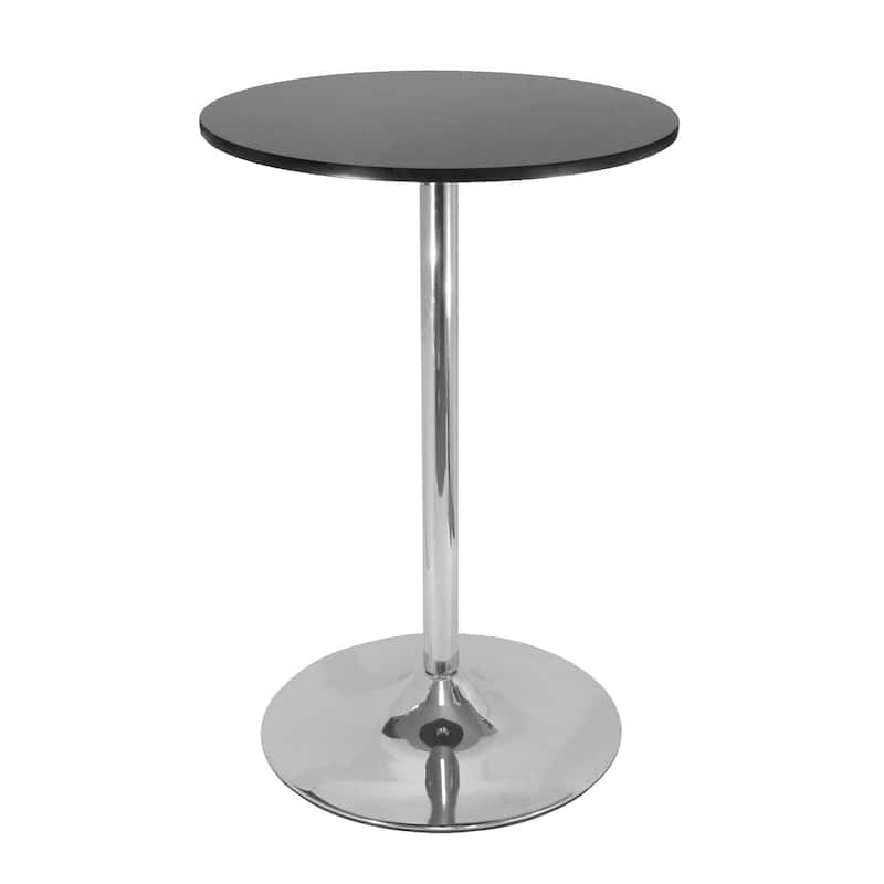 40" Black Round Spectrum Pub Table with Chrome Leg