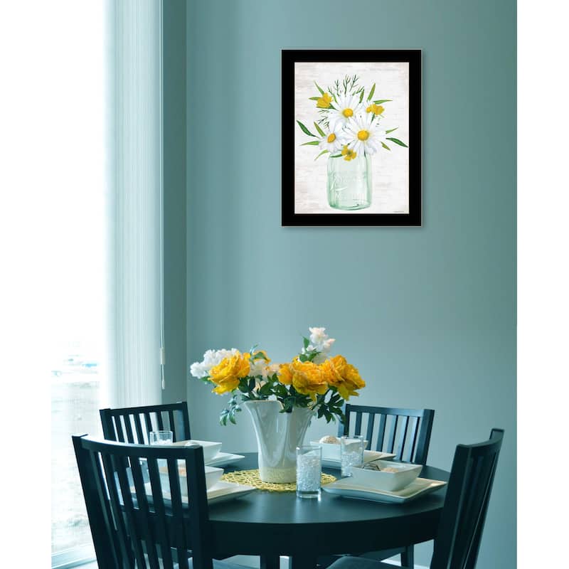 TrendyDecor4U Contemporary "Floral Bouquet 3" Framed Print Wall Art