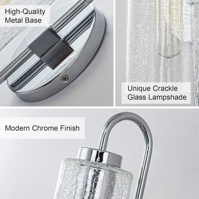 19.53" Single Wall Sconce with Glass Cylinder Shade - W3.54"