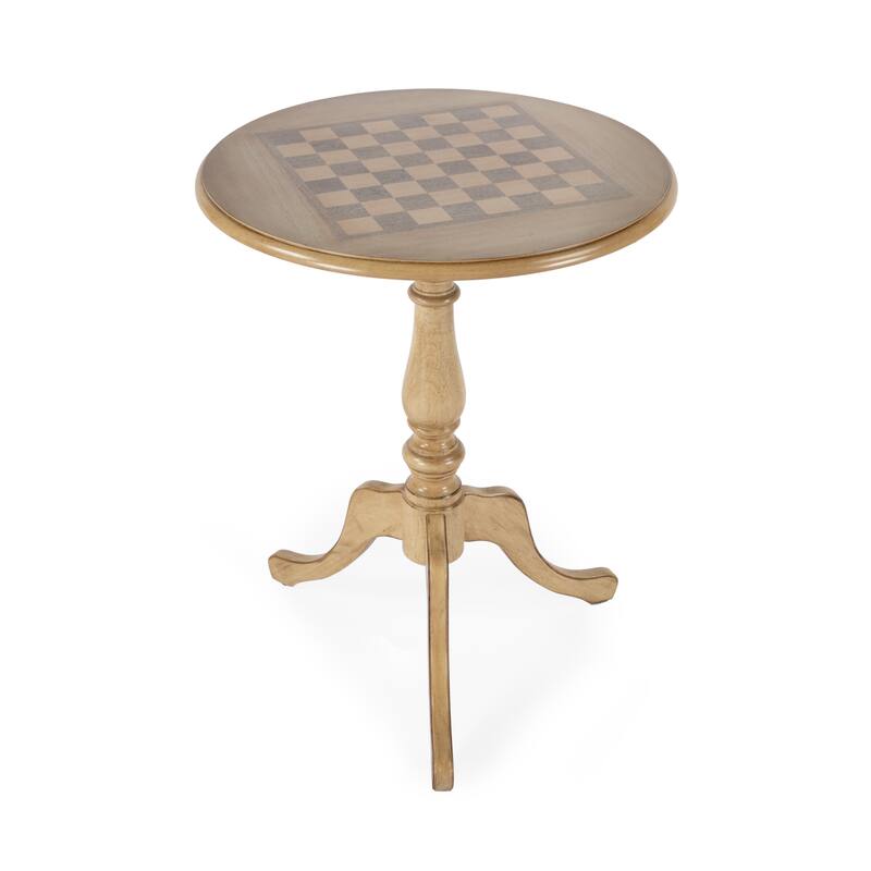Colbert 22 in. W Round Wood Pedestal Game/Accent Table