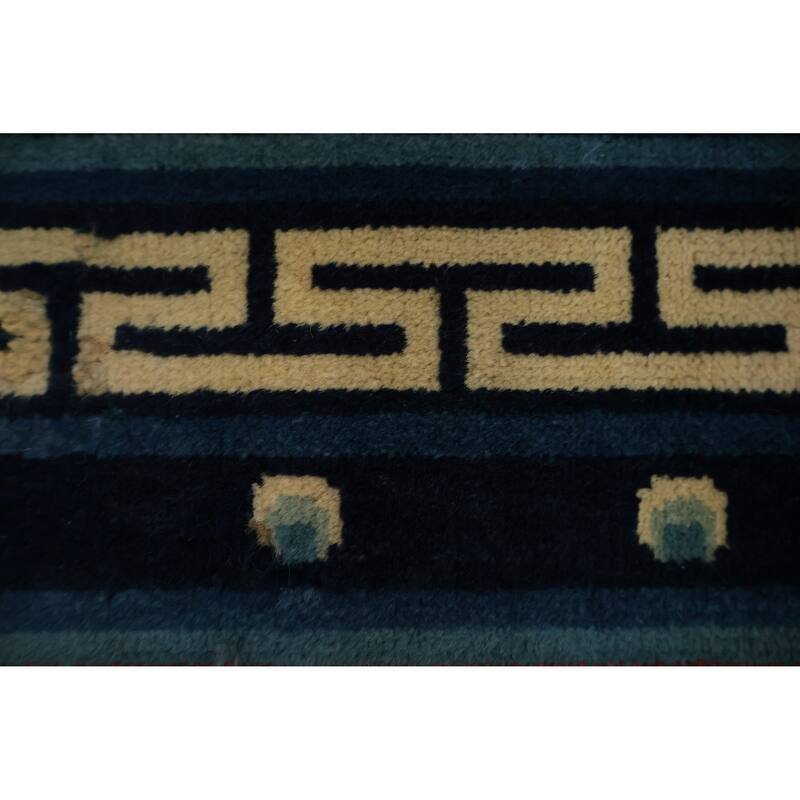 Hand Knotted Oriental 100% Wool Carpet Traditional Medallion Oranges & Rust Art Deco Area Rug - 8' 11'' X 6' 0''