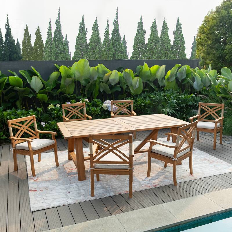 Cambridge Casual Carmel 7-Piece Teak Outdoor Dining Set