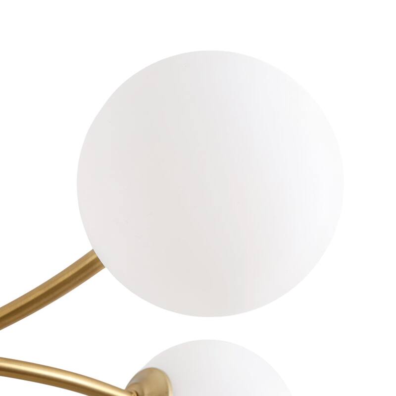 15-Light Spiral Branch Mid-century Frosted Glass Chandelier - 43.3 in